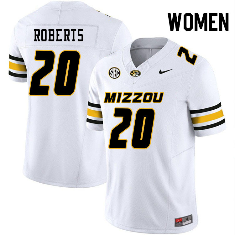 Women #20 Jamal Roberts Missouri Tigers College Football Jerseys Stitched-White